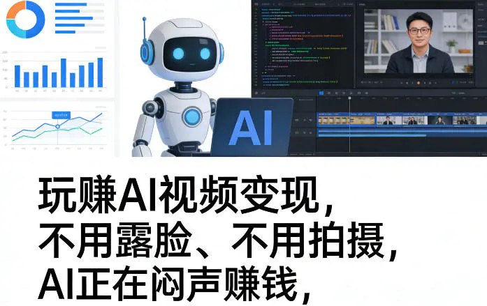 📌 #短视频 ✍️ 《玩賺AI视频变现 不用露脸、不用拍摄 AI正在闷声賺钱》📖 项目介绍：重点：AI视频，已经不是“未来趋势”，而是正在发生的变现革命