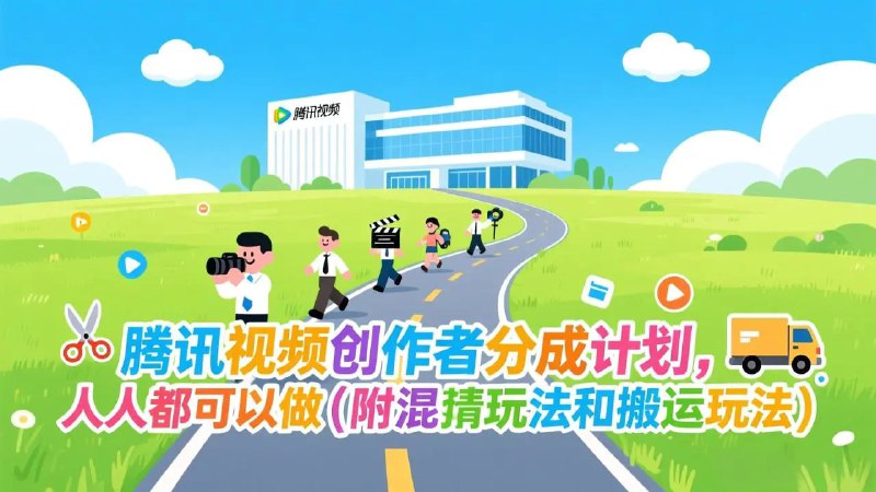 ✍️  《腾讯视频创作者分成计划 人人都可以做（附混剪玩法和搬运玩法）》💡  项目介绍：腾讯视频分成不是今年刚刚有的，已经出来了很长时间了，只是没有人去关注